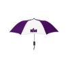 Promotional Elite Compact Folding Umbrella - 2 Color Panels Purple/White SBMUMB