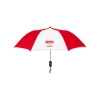 Promotional Elite Compact Folding Umbrella - 2 Color Panels Red/Black SBMUMB