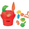 Promotional Mini Sand Pail with Toys and Lid Red/Orange/Green/Yellow/Blue TOYPAL