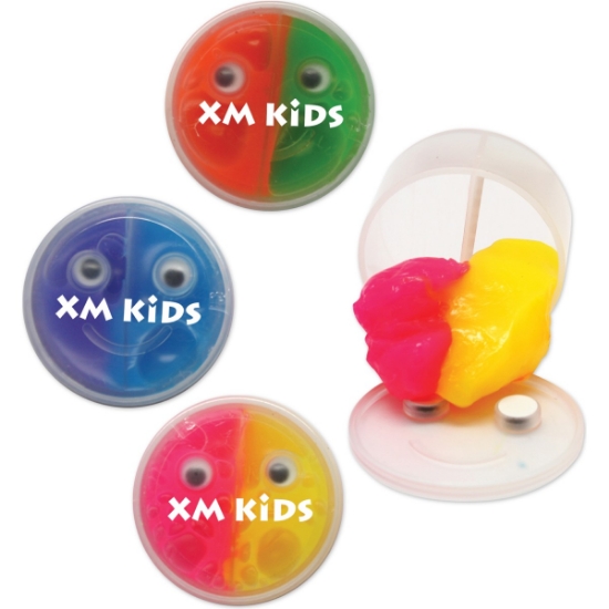 Custom Assorted Colors Smiley Face Slime with Logo WL772X