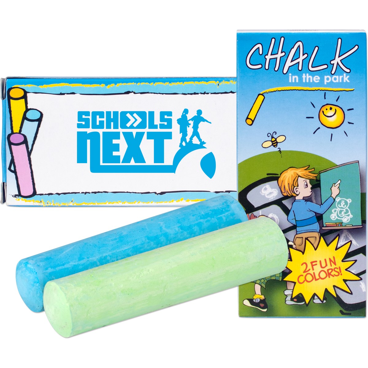 Jumbo Sidewalk Chalk 2 Pack Safe & Non-Toxic | Save Your Ink