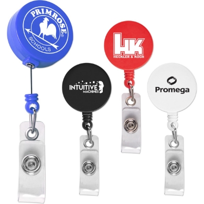 Custom 32mm Round Badge Reel with Logo BDGRND