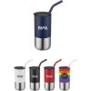 Custom 16 Oz. Double Wall Tumbler with Straw with Logo DRK1