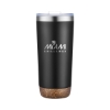 Promotional 22 Oz. Vacuum Tumbler with Cork Bottom Black DRK11