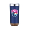 Promotional 22 Oz. Vacuum Tumbler with Cork Bottom Blue DRK11