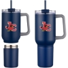 Promotional 22 Oz. Stainless Steel Travel Mug with Cup Navy Blue DRK29