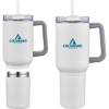 Promotional 22 Oz. Stainless Steel Travel Mug with Cup White DRK29