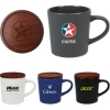 Custom 16 Oz. Ceramic Mug with Lid/Coaster with Logo DRK35