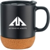 Promotional 12 Oz. Mug and Cork Base and Lid Black/Brown DRK4