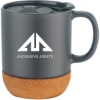 Promotional 12 Oz. Mug and Cork Base and Lid Gray/Brown DRK4