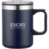 Promotional 14 Oz. Double Wall Mug with Handle Navy Blue DRK5