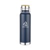 Promotional 22 Oz. Double Wall Vacuum Bottle with Bamboo Lid Blue DRK8