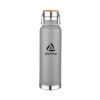 Promotional 22 Oz. Double Wall Vacuum Bottle with Bamboo Lid Gray DRK8