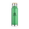 Promotional 22 Oz. Double Wall Vacuum Bottle with Bamboo Lid Green DRK8