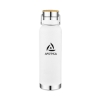 Promotional 22 Oz. Double Wall Vacuum Bottle with Bamboo Lid White DRK8