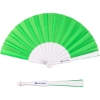 Promotional Folding Hand Fan Green/White FAN4