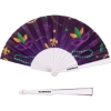 Promotional Holiday Folding Hand Fan Mari Gras Purple FAN6