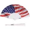 Promotional Holiday Folding Hand Fan Patriotic Red/Blue/White FAN6