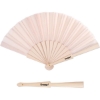 Promotional Wood Foldout Hand Fan Natural Wood Brown FAN7