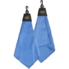Promotional Tri-Fold Waffle Towel with Clip Blue GLFTWL