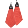 Promotional Tri-Fold Waffle Towel with Clip Red GLFTWL