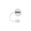 Promotional Flat Round Straw Covers White HLFLST