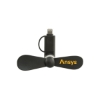Promotional Phone Fan with Connector Black HLPHFN