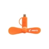 Promotional Phone Fan with Connector Orange HLPHFN