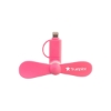 Promotional Phone Fan with Connector Pink HLPHFN