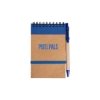 Promotional Kraft Jotter with Pen Brown/Blue KRTJOT