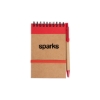 Promotional Kraft Jotter with Pen Brown/Red KRTJOT