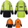 Custom ANSI Class 3 Water Resistant Safety Jacket With Detachable Hood with Logo MACPSJ
