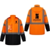 Promotional ANSI Class 3 Water Resistant Safety Jacket With Detachable Hood Neon Orange/Black MACPSJ