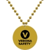 Promotional Medallion Bead Necklace w/ Medallion Gold MEDSCB