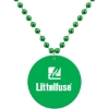 Promotional Medallion Bead Necklace w/ Medallion Green MEDSCB