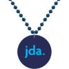 Promotional Medallion Bead Necklace w/ Medallion Navy Blue MEDSCB