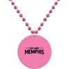 Promotional Medallion Bead Necklace w/ Medallion Pink MEDSCB