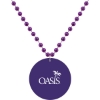 Promotional Medallion Bead Necklace w/ Medallion Purple MEDSCB