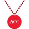 Promotional Medallion Bead Necklace w/ Medallion Red MEDSCB