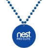 Promotional Medallion Bead Necklace w/ Medallion Royal Blue MEDSCB