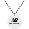 Promotional Medallion Bead Necklace w/White Medallion Silver/White MEDWTB