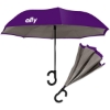 Promotional Dual-Tone Inverted Umbrella Purple/Gray SBIVUM