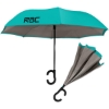 Promotional Dual-Tone Inverted Umbrella Teal Blue/Gray SBIVUM