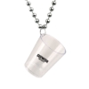 Promotional Shot Glass Bead Necklace Clear/Blue SHGNCK