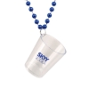 Promotional Shot Glass Bead Necklace Clear/Red SHGNCK