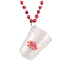 Promotional Shot Glass Bead Necklace Clear/Silver SHGNCK