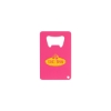 Promotional Credit Card Powder Coated Bottle Opener Pink SNGCBO