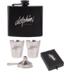 Promotional The Kenzie Flask, Shot Glass and Funnel Gift Set Black/Silver SNGFFS