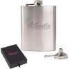 Promotional Oakhurst 8 Oz. Flask and Funnel Gift Set Silver SNGFGS