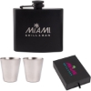 Promotional The Duncan Flask and Shot Glass Gift Set Black/Silver SNGFKS